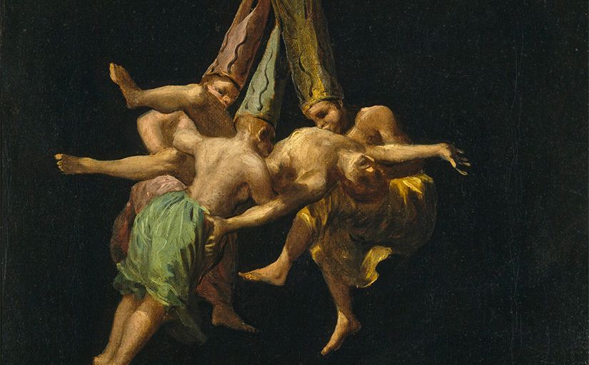 Detall del quadre 'Vuelo de brujas', de Francisco Goya