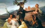 Detall del quadre 'El aquelarre', un dels sis quadres de bruixeria pintat per Francisco Goya a finals del segle XVIII Detall del quadre 'El aquelarre', un dels sis quadres de bruixeria pintat per Francisco Goya a finals del segle XVIII