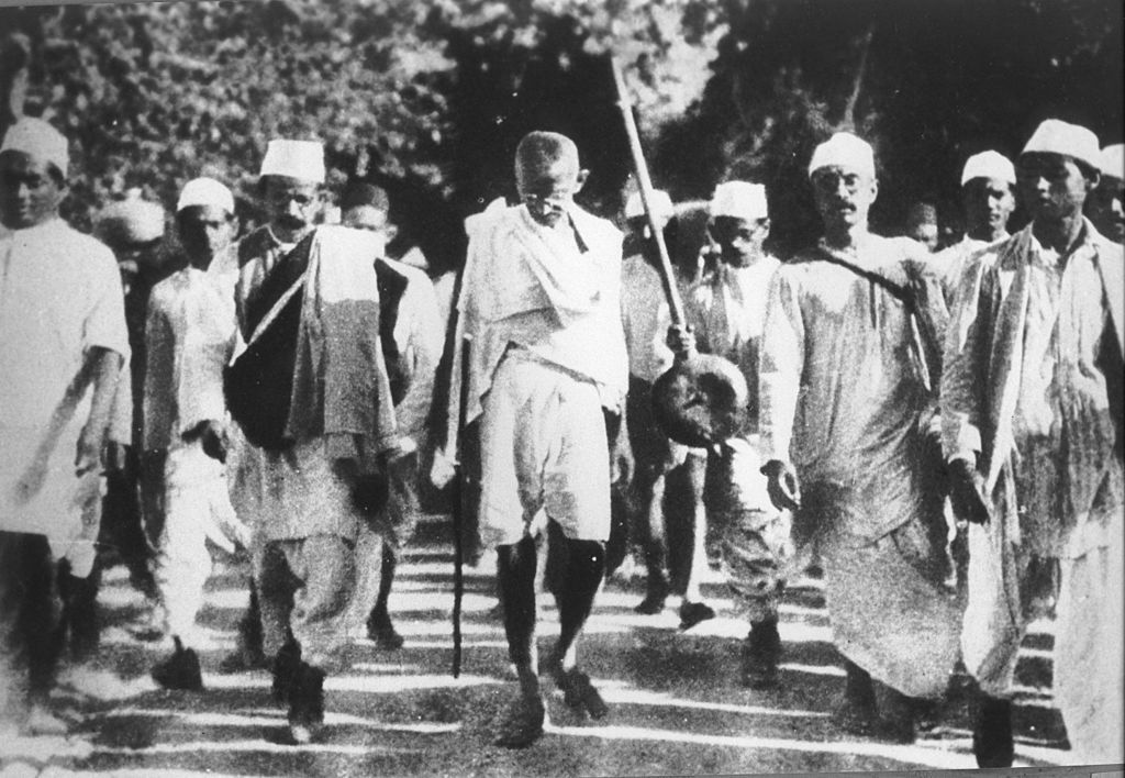 Gandhi durant la Marxa de la Sal