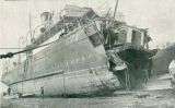 El vaixell 'Sussex' després de la tragèdia al canal de la Mànega