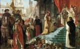 'El retorn de Cristòfor Colom; la seva audiència davant el rei Ferran i la reina Isabel', d'Eugène Delacroix 'El retorn de Cristòfor Colom; la seva audiència davant el rei Ferran i la reina Isabel', d'Eugène Delacroix