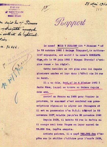 Informe desfavorable del 25 de maig del 1940 Informe desfavorable del 25 de maig del 1940