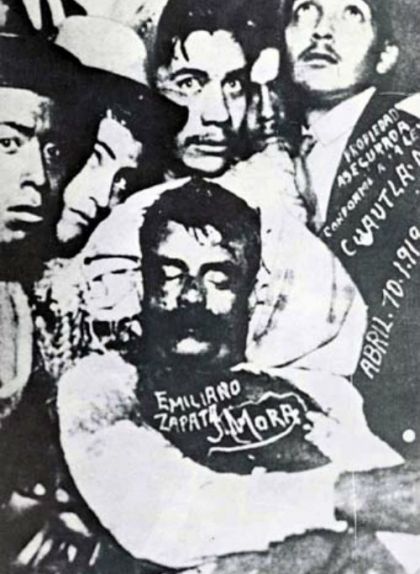 Quan la notícia de la seva mort es va estendre, milers de camperols van desplaçar-se quilòmetres i quilòmetres per veure amb els propis ulls el cadàver de Zapata Quan la notícia de la seva mort es va estendre, milers de camperols van desplaçar-se quilòmetres i quilòmetres per veure amb els propis ulls el cadàver de Zapata