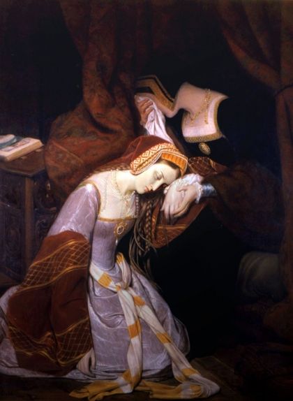 Anna Bolena tancada a la Torre de Londres acusada de tenir cinc amants i d'un incest Anna Bolena tancada a la Torre de Londres acusada de tenir cinc amants i d'un incest