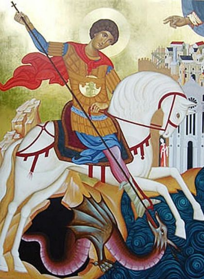 Icona de sant Jordi matant el drac, de Reggio de Calàbria Icona de sant Jordi matant el drac, de Reggio de Calàbria