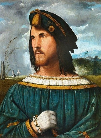 Retrat de Cèsar Borja, del pintor italià Altobello Melone Retrat de Cèsar Borja, del pintor italià Altobello Melone
