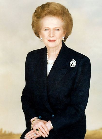 Retrat de Margaret Thatcher, la primera ministra del Regne Unit des del 1979 fins el 1990 Retrat de Margaret Thatcher, la primera ministra del Regne Unit des del 1979 fins el 1990