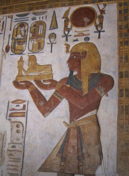 Representació de Ramsès III al temple de Khonsu, a Karnak Representació de Ramsès III al temple de Khonsu, a Karnak