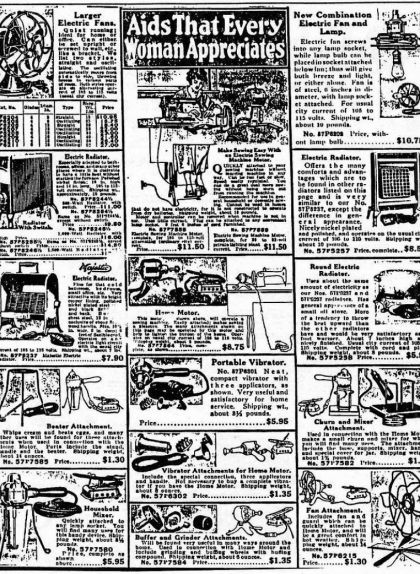 Catàleg de Sears del 1918 on s'hi poden veure anuncis de vibradors Catàleg de Sears del 1918 on s'hi poden veure anuncis de vibradors