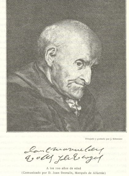 Retrat de Manuel Desvalls als 100 anys