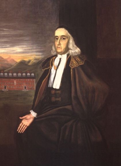 Retrat de William Stoughton, que va condemnar les bruixes convençut dels seus actes Retrat de William Stoughton, que va condemnar les bruixes convençut dels seus actes