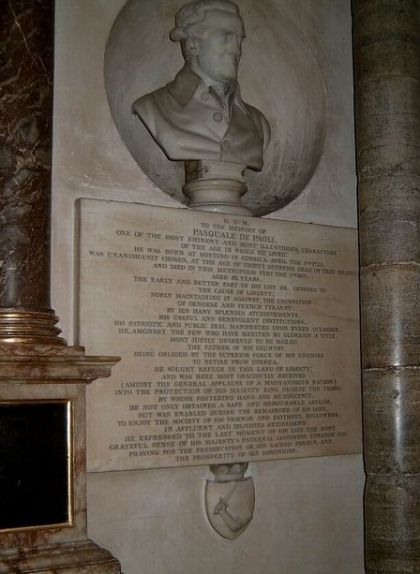 Bust de Pasquale Paoli a l'abadia de Westminster