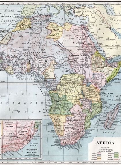 Mapa d'Àfrica després de la seva colonització Mapa d'Àfrica després de la seva colonització