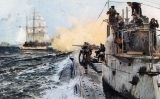 Un submarí alemany ataca un veler britànic davant la costa escocesa Un submarí alemany ataca un veler britànic davant la costa escocesa