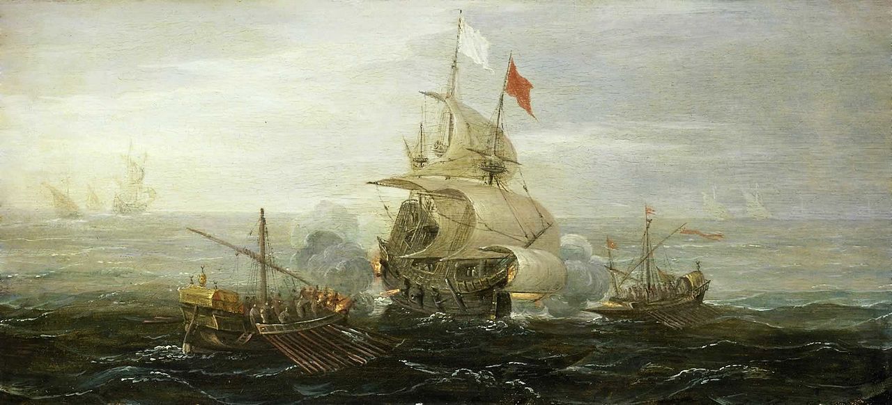 Vaixell francès atacat per dues galeres de corsaris otomans