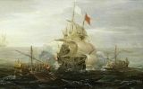 Vaixell francès atacat per dues galeres de corsaris otomans Vaixell francès atacat per dues galeres de corsaris otomans