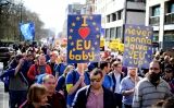 Marxa durant el referèndum del 'Brexit' a favor de restar a la Unió Europea