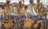 Quadre que representa les Vespres Sicilianes, l'inici de la guerra de Sicília Quadre que representa les Vespres Sicilianes, l'inici de la guerra de Sicília