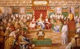 Fresc de la Capella Sixtina que representa el concili de Nicea Fresc de la Capella Sixtina que representa el concili de Nicea