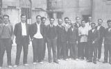 Els presos polítics empresonats a la Model de Barcelona el 1930, entre ells Lluís Companys i el seu fill