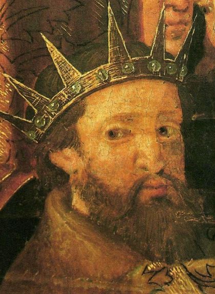 Retrat de Martí l'Humà al retaule de Sant Sever Retrat de Martí l'Humà al retaule de Sant Sever