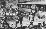 Joves jugant a una versió similar al tennis actual a Estrasburg, al segle XVII Joves jugant a una versió similar al tennis actual a Estrasburg, al segle XVII