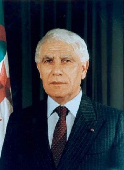Retrat de Chadli Bendjedid, president d'Algèria entre 1979 i 1992