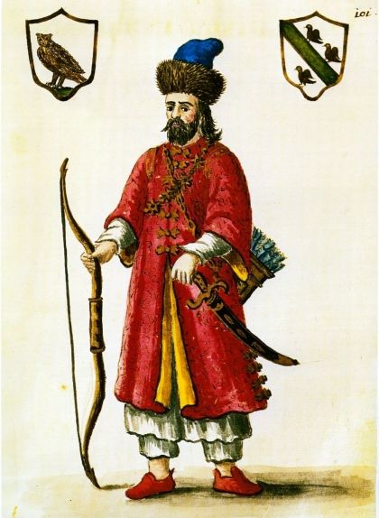 Il·lustració de Marco Polo amb un vestit tàrtar