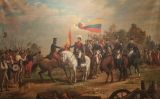 'L'entrega de la bandera de Numància al Batalló Sense Nom', quadre que representa la batalla d'Araure 'L'entrega de la bandera de Numància al Batalló Sense Nom', quadre que representa la batalla d'Araure