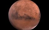 L'hemisferi de Schiaparelli del planeta Mart, en una fotografia de l'any 1980 L'hemisferi de Schiaparelli del planeta Mart, en una fotografia de l'any 1980