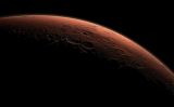 Vista dels cràters de Mart, el planeta vermell