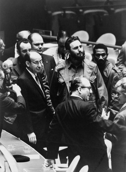 Fidel Castro durant una Assemblea General de l'ONU el 22 de setembre de 1960 Fidel Castro durant una Assemblea General de l'ONU el 22 de setembre de 1960