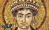 L'emperador Justinià en un mosaic a San Vital, a Ravenna L'emperador Justinià en un mosaic a San Vital, a Ravenna