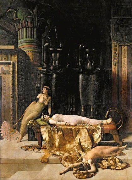 'La mort de Cleòpatra' de John Collier, obra del 1890 'La mort de Cleòpatra' de John Collier, obra del 1890