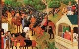 Imatge de la 'Cançó de Rotllan' que apareix a les 'Grans Cròniques de França' (segle XV) Imatge de la 'Cançó de Rotllan' que apareix a les 'Grans Cròniques de França' (segle XV)