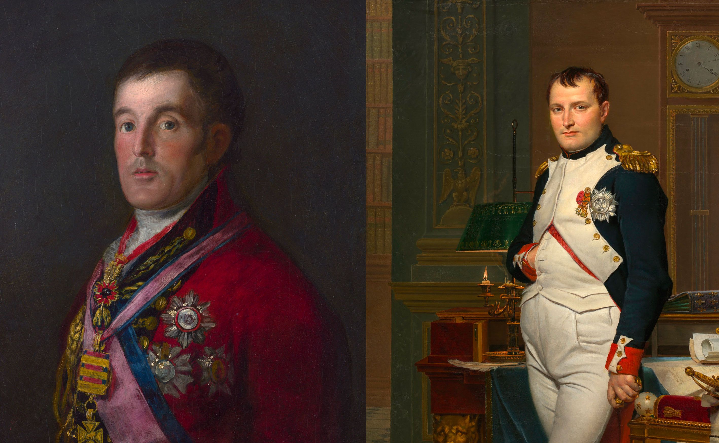 El duc de Wellington i Napoleó Bonaparte