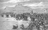 Representació de la batalla del pont d'Stirling Representació de la batalla del pont d'Stirling