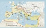 Mapa de l'imperi Romà a la darreria del segle IV Mapa de l'imperi Romà a la darreria del segle IV