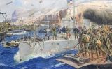 El desembarcament de l'armada espanyola a Alhucemas el 8 de setembre del 1925, obra de José Moreno Carbonero El desembarcament de l'armada espanyola a Alhucemas el 8 de setembre del 1925, obra de José Moreno Carbonero