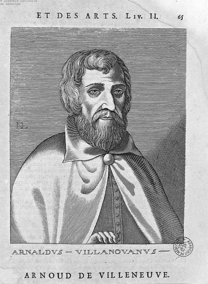 Gravat d'Arnau de Vilanova en un llibre de l'Acadèmia de Medicina francesa Gravat d'Arnau de Vilanova en un llibre de l'Acadèmia de Medicina francesa