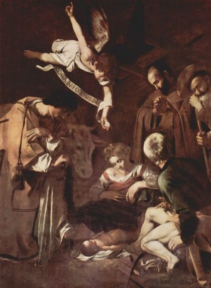 'Nativitat amb Sant Francesc i Sant Llorenç' (1609), de Caravaggio 'Nativitat amb Sant Francesc i Sant Llorenç' (1609), de Caravaggio