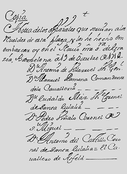 Llista del segon grup de presos que van ser confinats a la Corunya Llista del segon grup de presos que van ser confinats a la Corunya