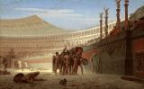 Representació d'un espectacle de gladiadors en un quadre de Jean-Léon Gérôme, del 1859 Representació d'un espectacle de gladiadors en un quadre de Jean-Léon Gérôme, del 1859