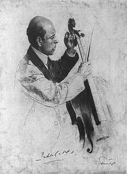 Retrat del violoncelista Pau Casals Retrat del violoncelista Pau Casals