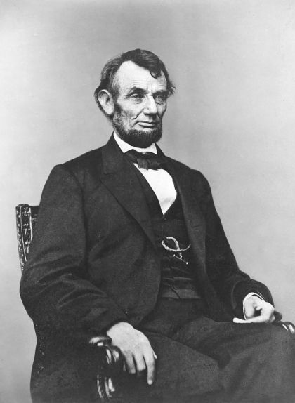 Abraham Lincoln, setzè president dels Estats Units, l'any 1864