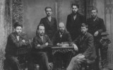 L. Martov, assegut a la dreta, va formar part de la Lliga de Lluita per a l'Emancipació de la Classe Obrera