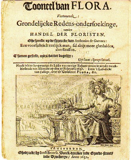 Pamflet sobre la tulipamania imprès en 1637 Pamflet sobre la tulipamania imprès en 1637