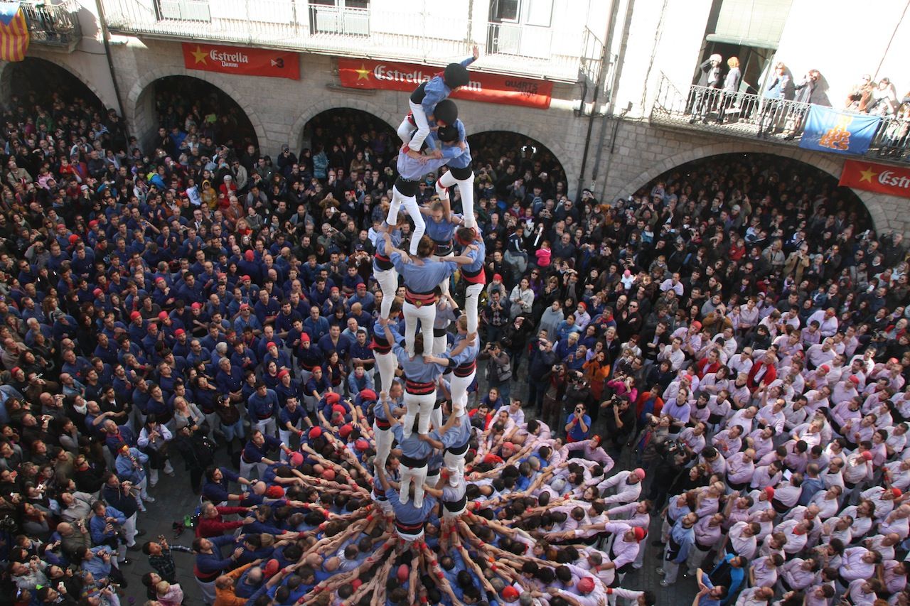 Diada castellera a les Fires de Sant Narcís