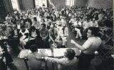 Una reunió de l’Assemblea del 29 d’agost de 1976 al convent de Pedralbes. A la primera fila, al costat del passadís, hi ha Josep Benet i, al seu costat, Jordi Carbonell i Xavier Folch. A la taula hi ha Miquel Sellarès, dret, i Pere Portabella, assegut Una reunió de l’Assemblea del 29 d’agost de 1976 al convent de Pedralbes. A la primera fila, al costat del passadís, hi ha Josep Benet i, al seu costat, Jordi Carbonell i Xavier Folch. A la taula hi ha Miquel Sellarès, dret, i Pere Portabella, assegut