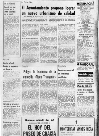 Titular del 'Diario de Barcelona' sobre la regulació urbanística a Platja d'Aro Titular del 'Diario de Barcelona' sobre la regulació urbanística a Platja d'Aro